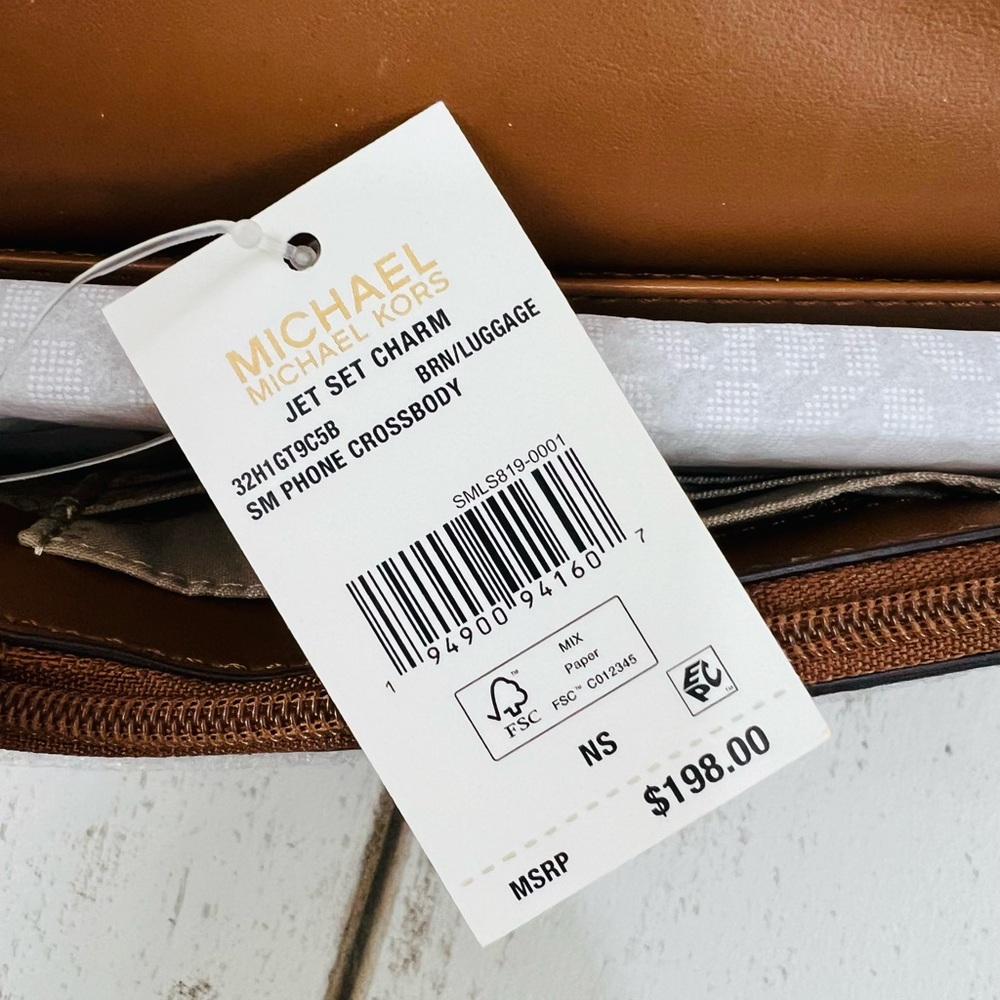 Michael Kors Signature Logo Small Phone Crossbody Bag Wallet - Picture 10 of 13